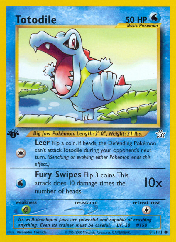 Totodile (81/111) [Neo Genesis 1st Edition] | Good Games North