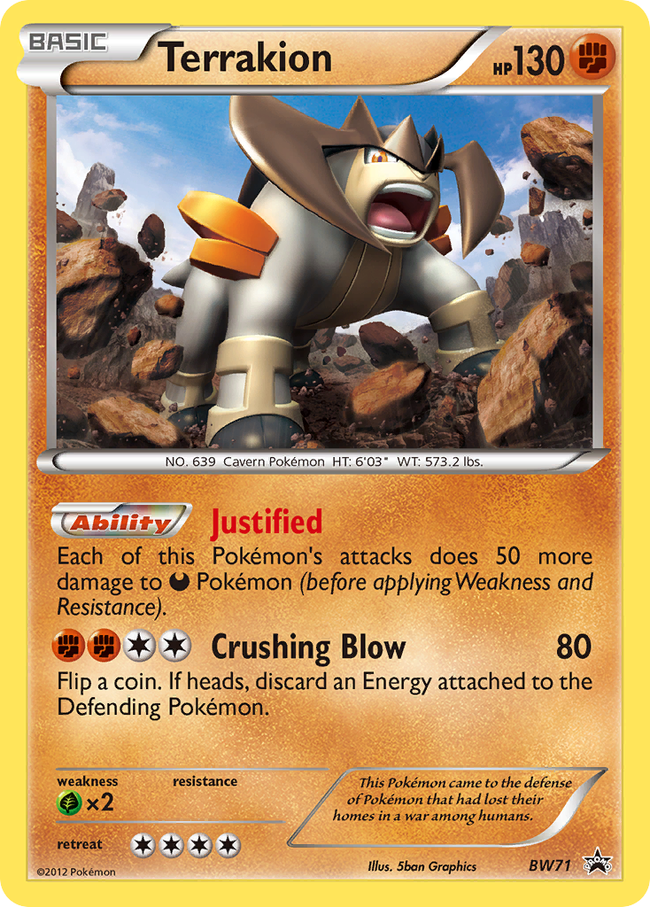 Terrakion (BW71) [Black & White: Black Star Promos] | Good Games North