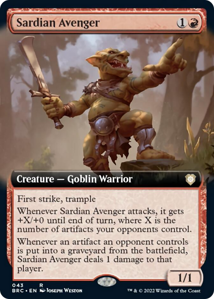 Sardian Avenger (Extended Art) [The Brothers' War Commander] | Good Games North