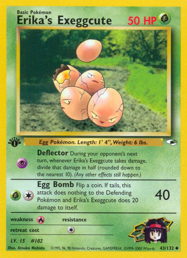 Erika's Exeggcute (43/132) [Gym Heroes 1st Edition] | Good Games North