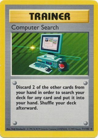 Computer Search (71/102) [Base Set Shadowless Unlimited] | Good Games North