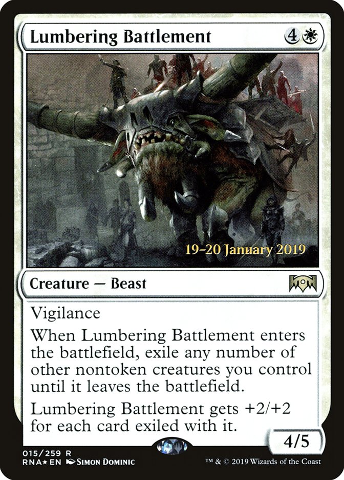 Lumbering Battlement [Ravnica Allegiance Prerelease Promos] | Good Games North