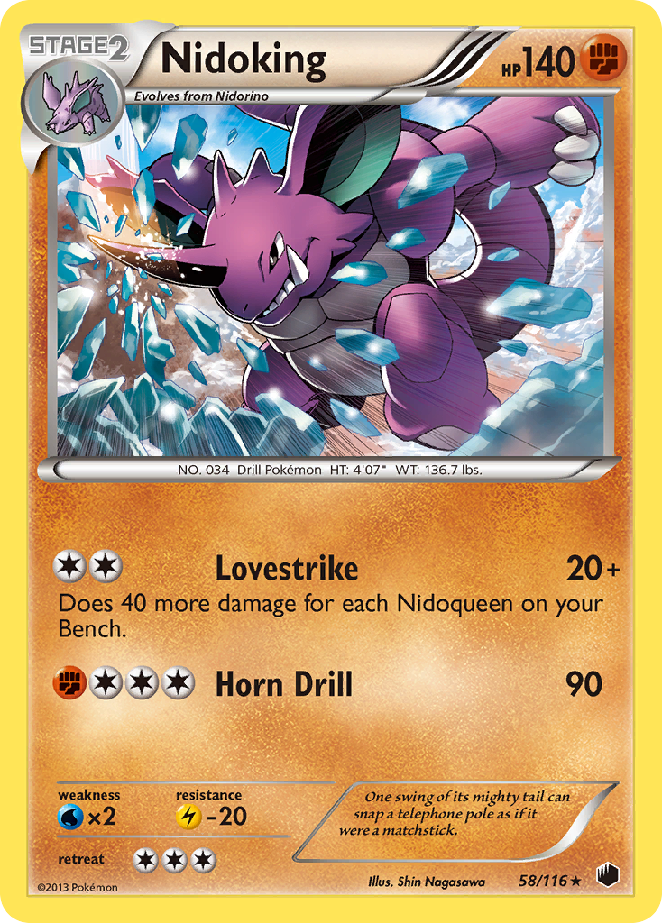 Nidoking (58/116) [Black & White: Plasma Freeze] | Good Games North