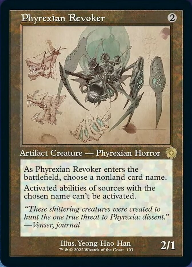 Phyrexian Revoker (Retro Schematic) [The Brothers' War Retro Artifacts] | Good Games North
