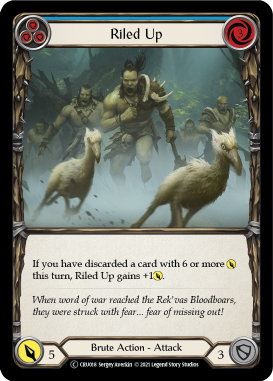 Riled Up (Blue) [U-CRU018-RF] Unlimited Rainbow Foil | Good Games North