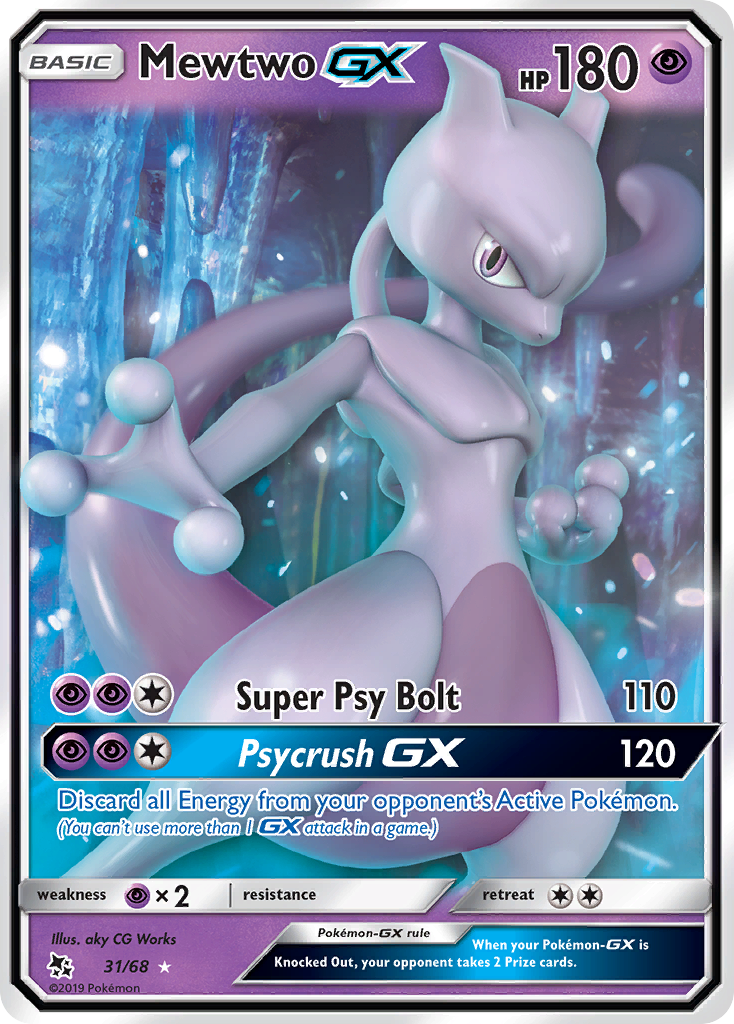 Mewtwo GX (31/68) [Sun & Moon: Hidden Fates] | Good Games North
