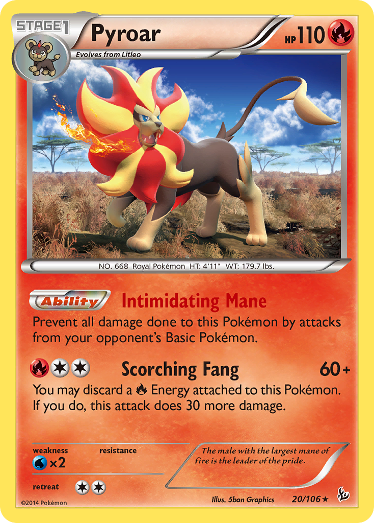 Pyroar (20/106) [XY: Flashfire] | Good Games North