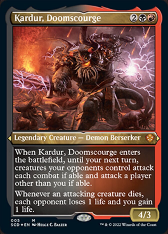 Kardur, Doomscourge (Foil Etched) [Starter Commander Decks] | Good Games North
