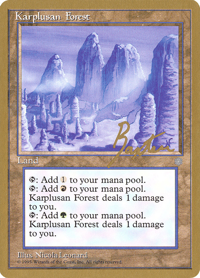 Karplusan Forest (George Baxter) [Pro Tour Collector Set] | Good Games North