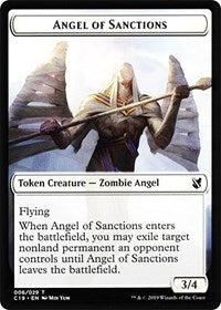 Angel of Sanctions // Horror Double-sided Token [Commander 2019 Tokens] | Good Games North