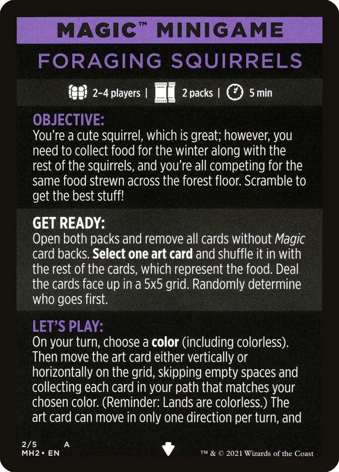 Foraging Squirrels (Magic Minigame) [Modern Horizons 2 Minigame] | Good Games North