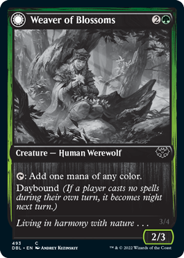 Weaver of Blossoms // Blossom-Clad Werewolf [Innistrad: Double Feature] | Good Games North