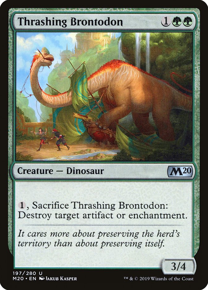 Thrashing Brontodon [Core Set 2020] | Good Games North