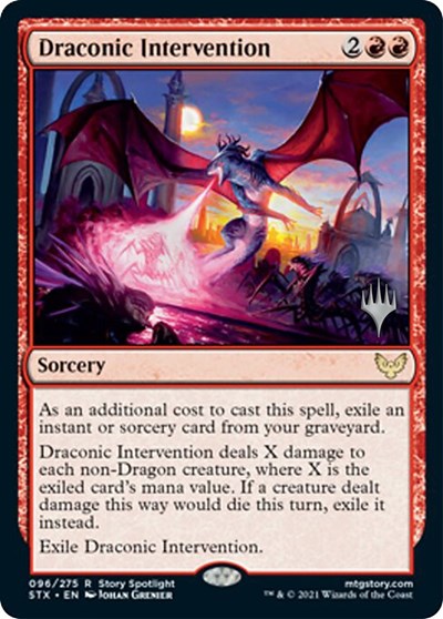 Draconic Intervention (Promo Pack) [Strixhaven: School of Mages Promos] | Good Games North