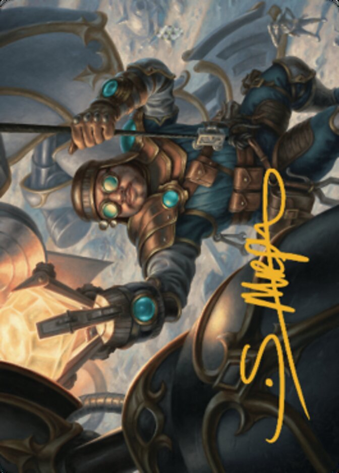 Powerstone Engineer Art Card (Gold-Stamped Signature) [The Brothers' War Art Series] | Good Games North