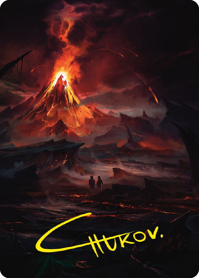 Valley of Gorgoroth Art Card (Gold-Stamped Signature) [The Lord of the Rings: Tales of Middle-earth Art Series] | Good Games North
