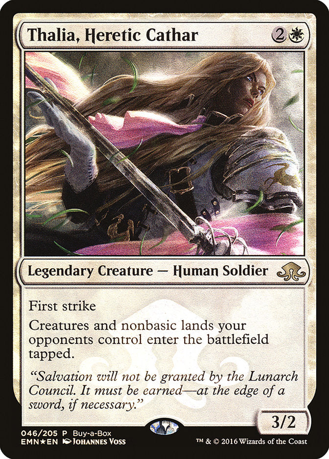 Thalia, Heretic Cathar (Buy-A-Box) [Eldritch Moon Promos] | Good Games North