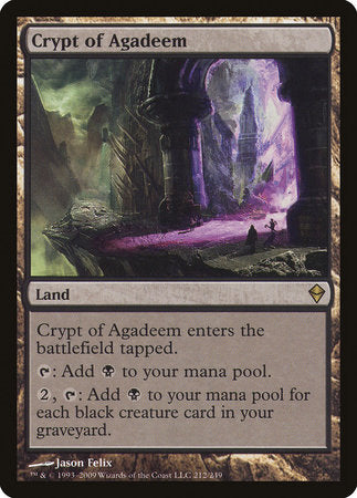 Crypt of Agadeem [Zendikar] | Good Games North