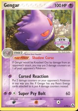 Gengar (5/92) (Gym Challenge) [EX: Legend Maker] | Good Games North