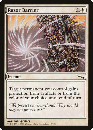 Razor Barrier [Mirrodin] | Good Games North