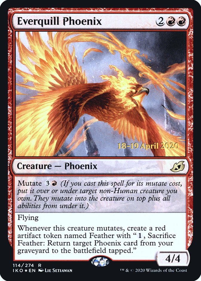 Everquill Phoenix  [Ikoria: Lair of Behemoths Prerelease Promos] | Good Games North