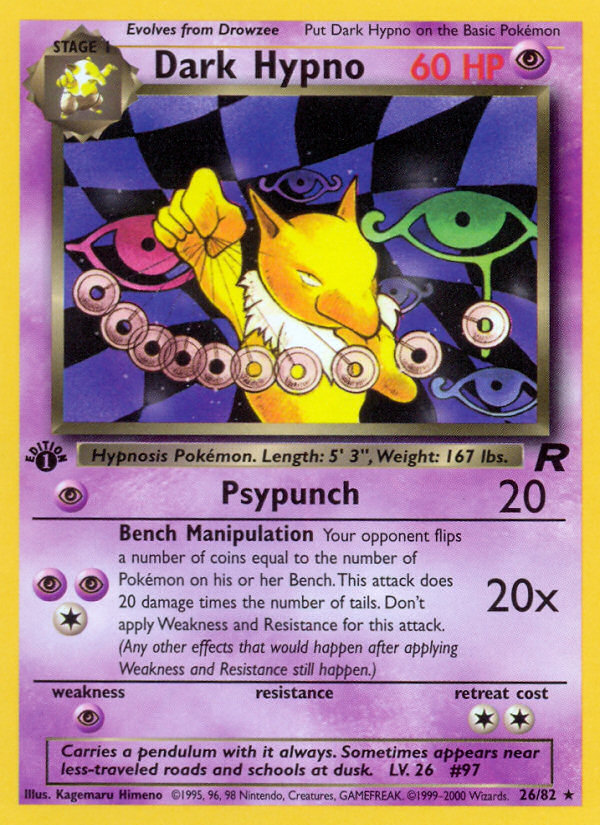 Dark Hypno (26/82) [Team Rocket 1st Edition] | Good Games North