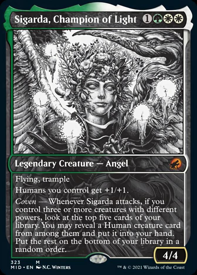 Sigarda, Champion of Light (Showcase) [Innistrad: Midnight Hunt] | Good Games North