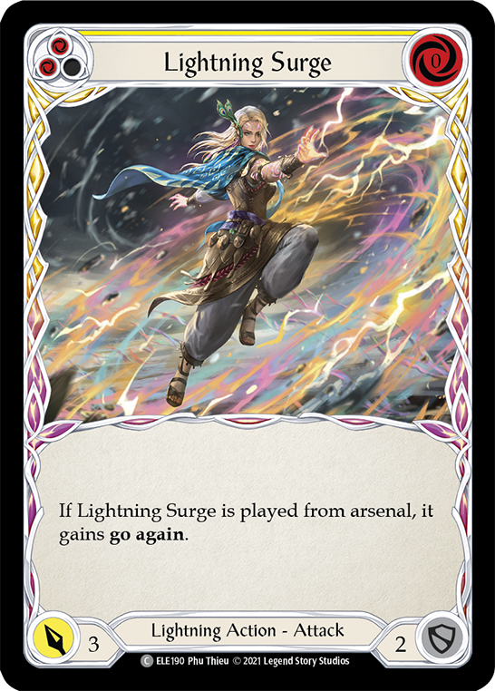 Lightning Surge (Yellow) [ELE190] (Tales of Aria)  1st Edition Normal | Good Games North