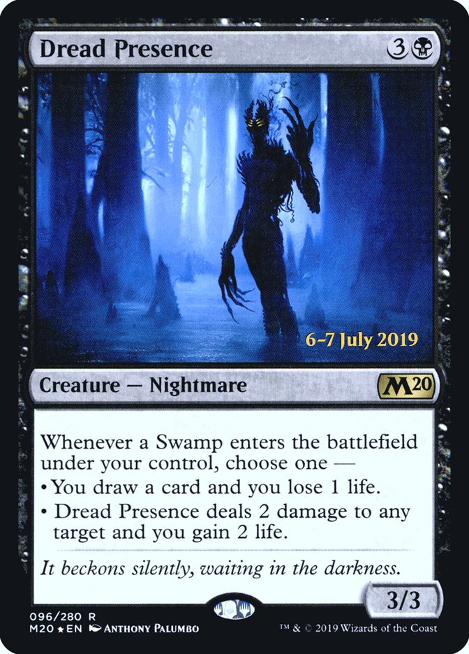 Dread Presence  [Core Set 2020 Prerelease Promos] | Good Games North
