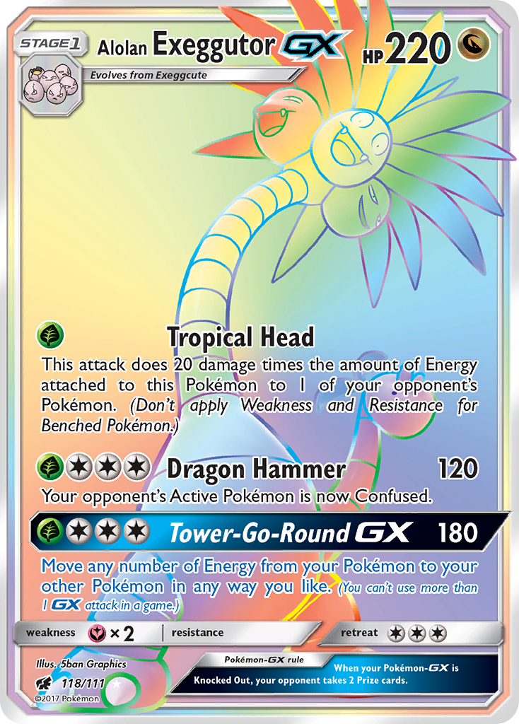 Alolan Exeggutor GX (118/111) [Sun & Moon: Crimson Invasion] | Good Games North