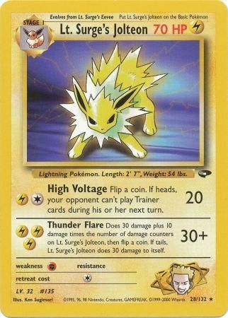 Lt. Surge's Jolteon (28/132) [Gym Challenge Unlimited] | Good Games North