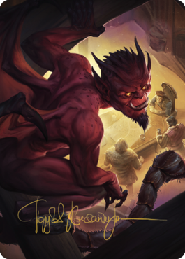 Nefarious Imp Art Card (Gold-Stamped Signature) [Commander Legends: Battle for Baldur's Gate Art Series] | Good Games North