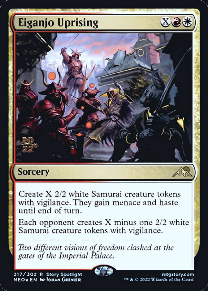 Eiganjo Uprising [Kamigawa: Neon Dynasty Prerelease Promos] | Good Games North