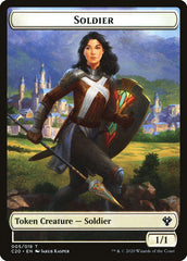 Human Soldier (005) // Drake Double-sided Token [Commander 2020 Tokens] | Good Games North