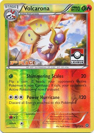 Volcarona (15/114) (League Promo 3rd Place) [XY: Steam Siege] | Good Games North