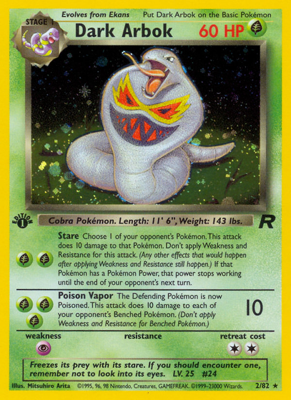 Dark Arbok (2/82) [Team Rocket 1st Edition] | Good Games North