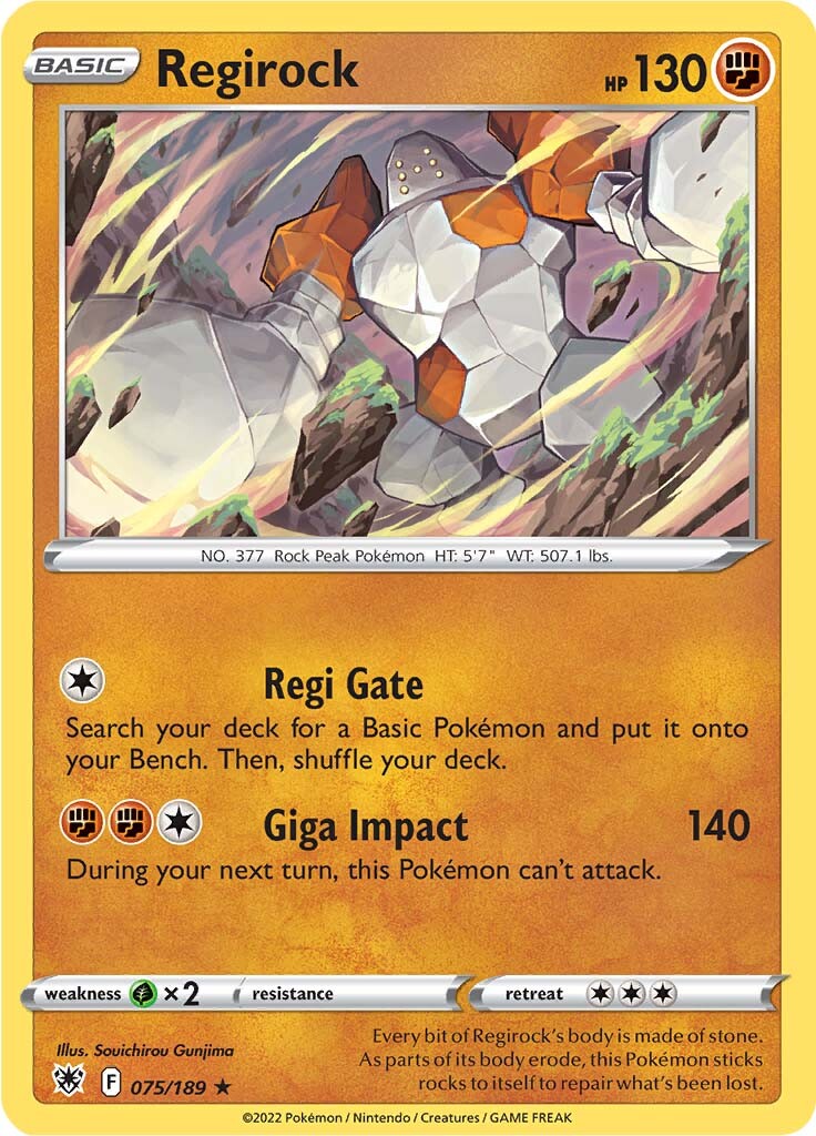Regirock (075/189) [Sword & Shield: Astral Radiance] | Good Games North
