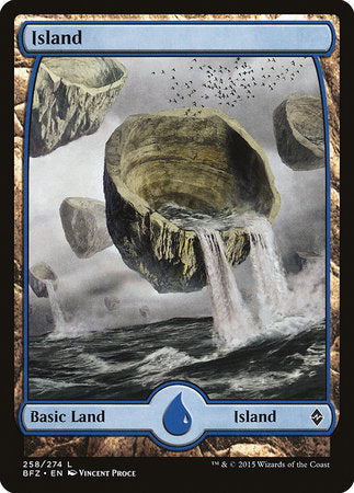 Island (258) - Full Art [Battle for Zendikar] | Good Games North