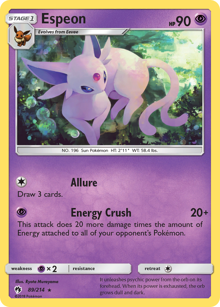 Espeon (89/214) [Sun & Moon: Lost Thunder] | Good Games North