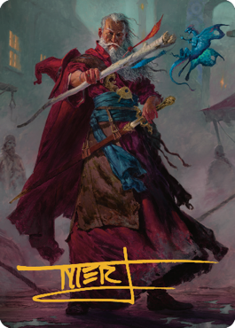 Elminster Art Card (64) (Gold-Stamped Signature) [Commander Legends: Battle for Baldur's Gate Art Series] | Good Games North