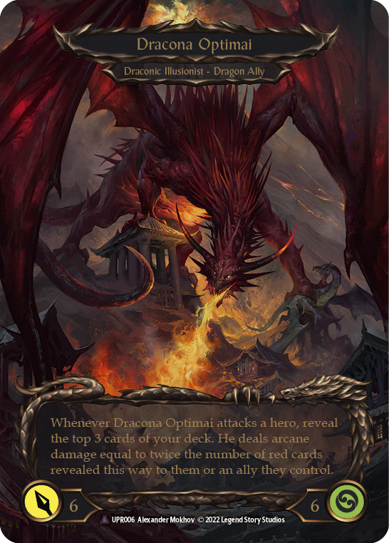 Invoke Dracona Optimai // Dracona Optimai (Marvel) [UPR006] (Uprising)  Cold Foil | Good Games North