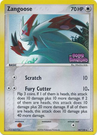 Zangoose (34/110) (Stamped) [EX: Holon Phantoms] | Good Games North
