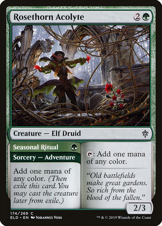 Rosethorn Acolyte // Seasonal Ritual [Throne of Eldraine] | Good Games North