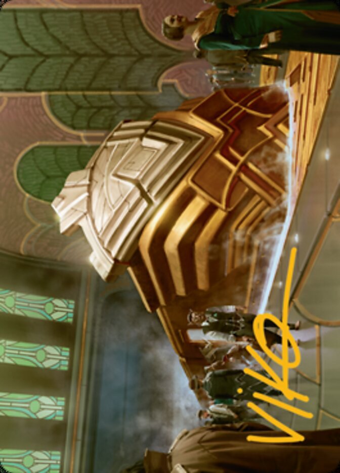 Capenna Express Art Card (Gold-Stamped Signature) [Streets of New Capenna Art Series] | Good Games North
