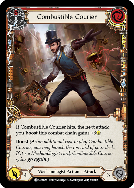 Combustible Courier (Red) [CRU109] 1st Edition Normal | Good Games North