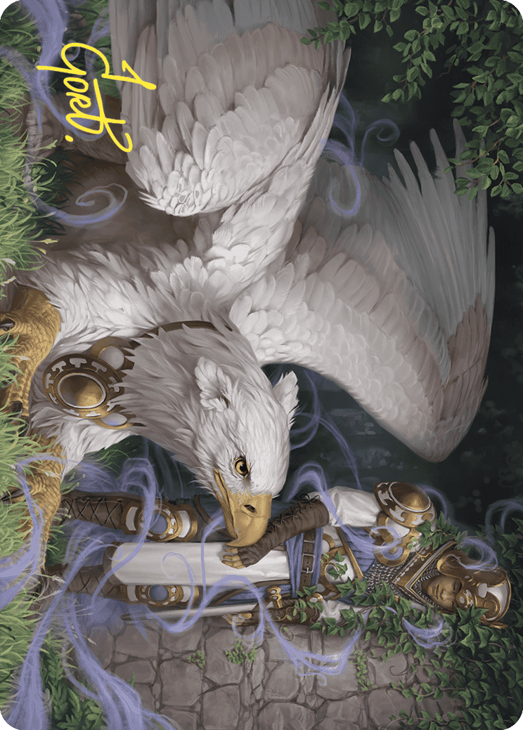 Dutiful Griffin Art Card (Gold-Stamped Signature) [Wilds of Eldraine Art Series] | Good Games North