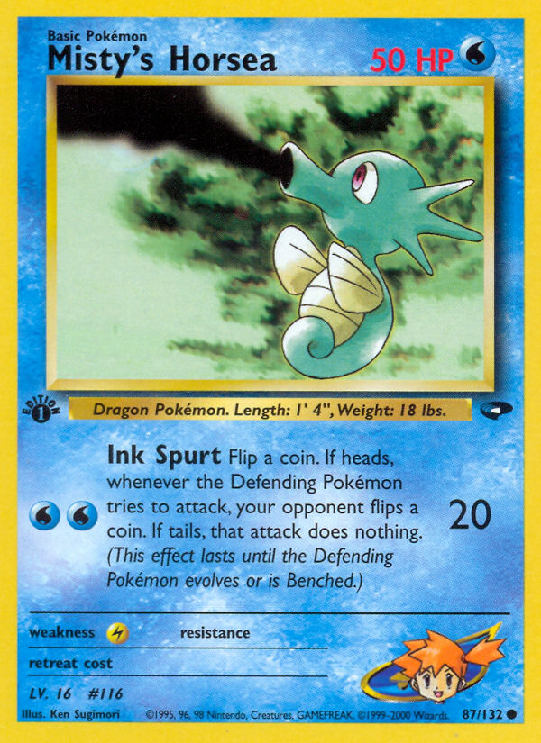Misty's Horsea (87/132) [Gym Challenge 1st Edition] | Good Games North
