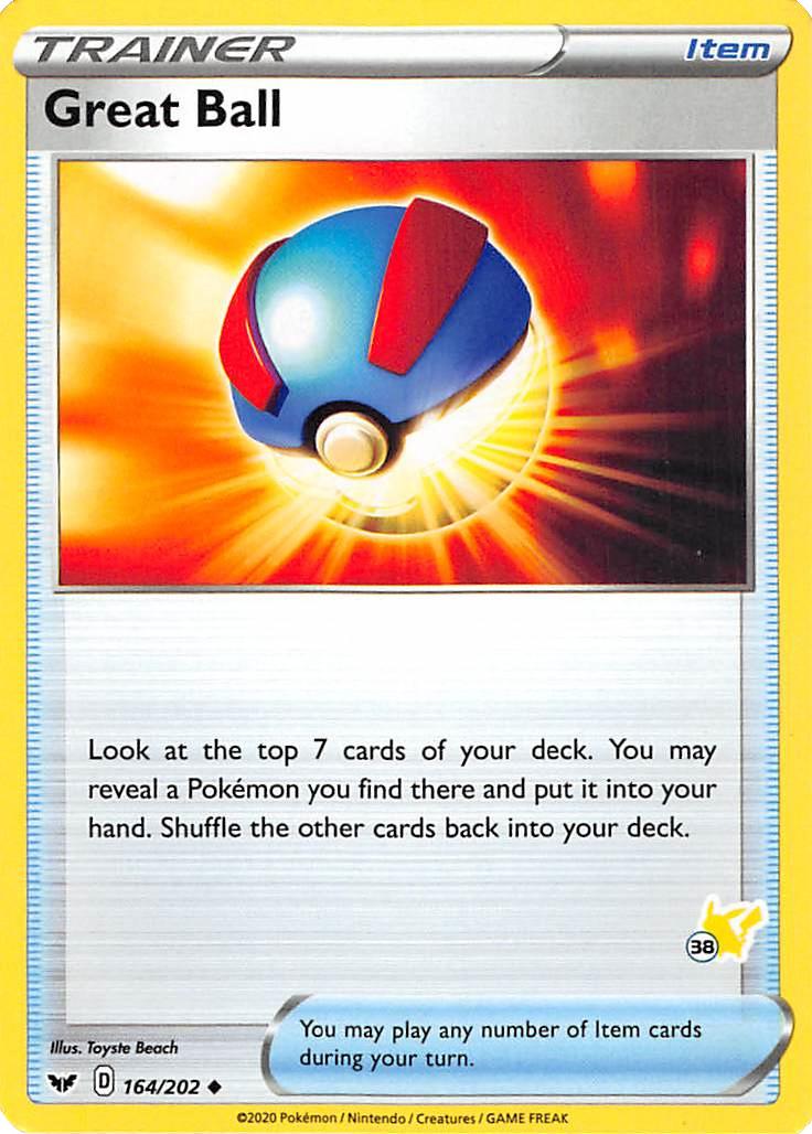 Great Ball (164/202) (Pikachu Stamp #38) [Battle Academy 2022] | Good Games North
