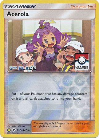Acerola (112a/147) (League Promo 2nd Place) [Sun & Moon: Burning Shadows] | Good Games North
