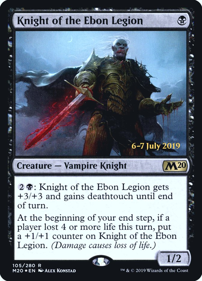 Knight of the Ebon Legion  [Core Set 2020 Prerelease Promos] | Good Games North